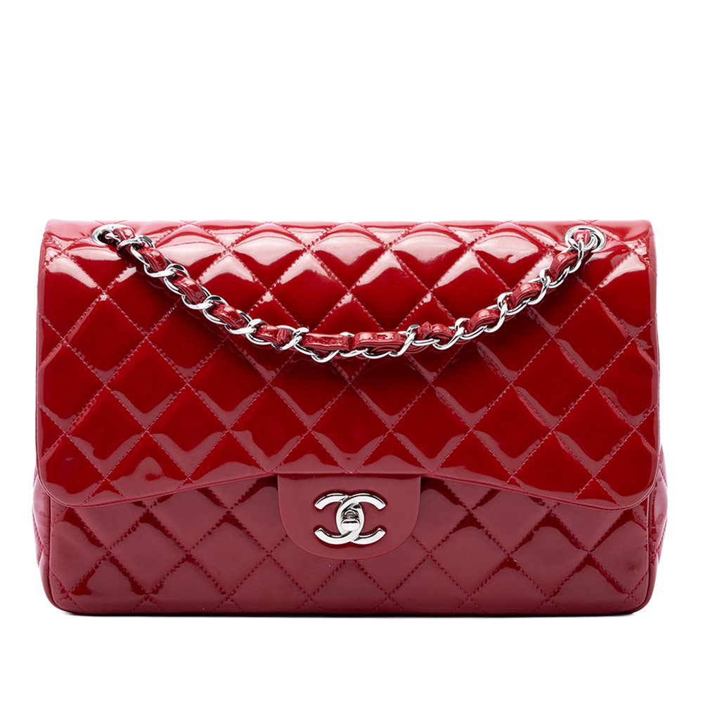 Pre-Loved Chanel Jumbo Classic Patent Double Flap